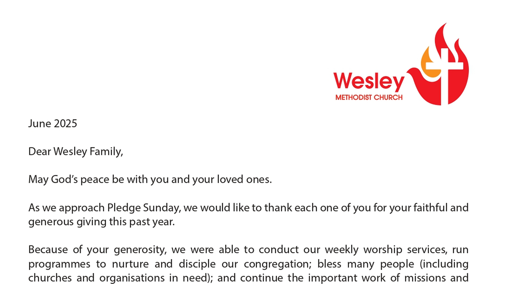 Pledge Letter 2025