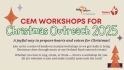 CEM Workshops for Christmas Outreach 2025